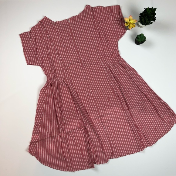 *LAST1* RED STRIPE DIP HEM TUNIC - Picture 4 of 7